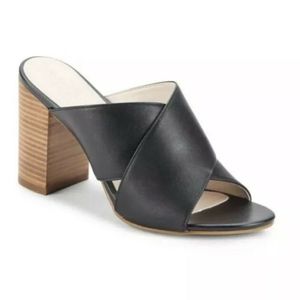 Cole Haan Black Criss Cross Mules